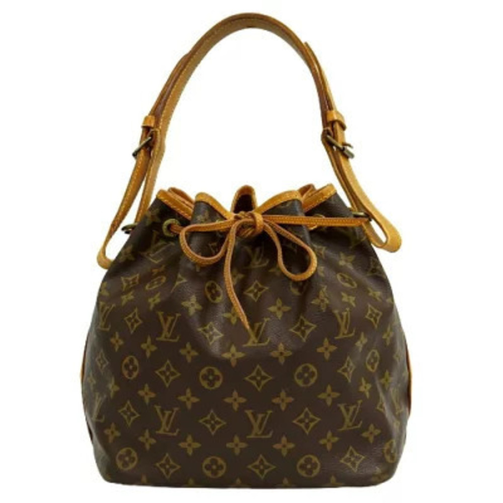 Louis Vuitton LV Noe Monogram Shoulder Bag Canvas Leather Brown